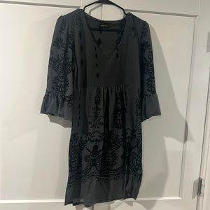 Navy Reborn dress with black details